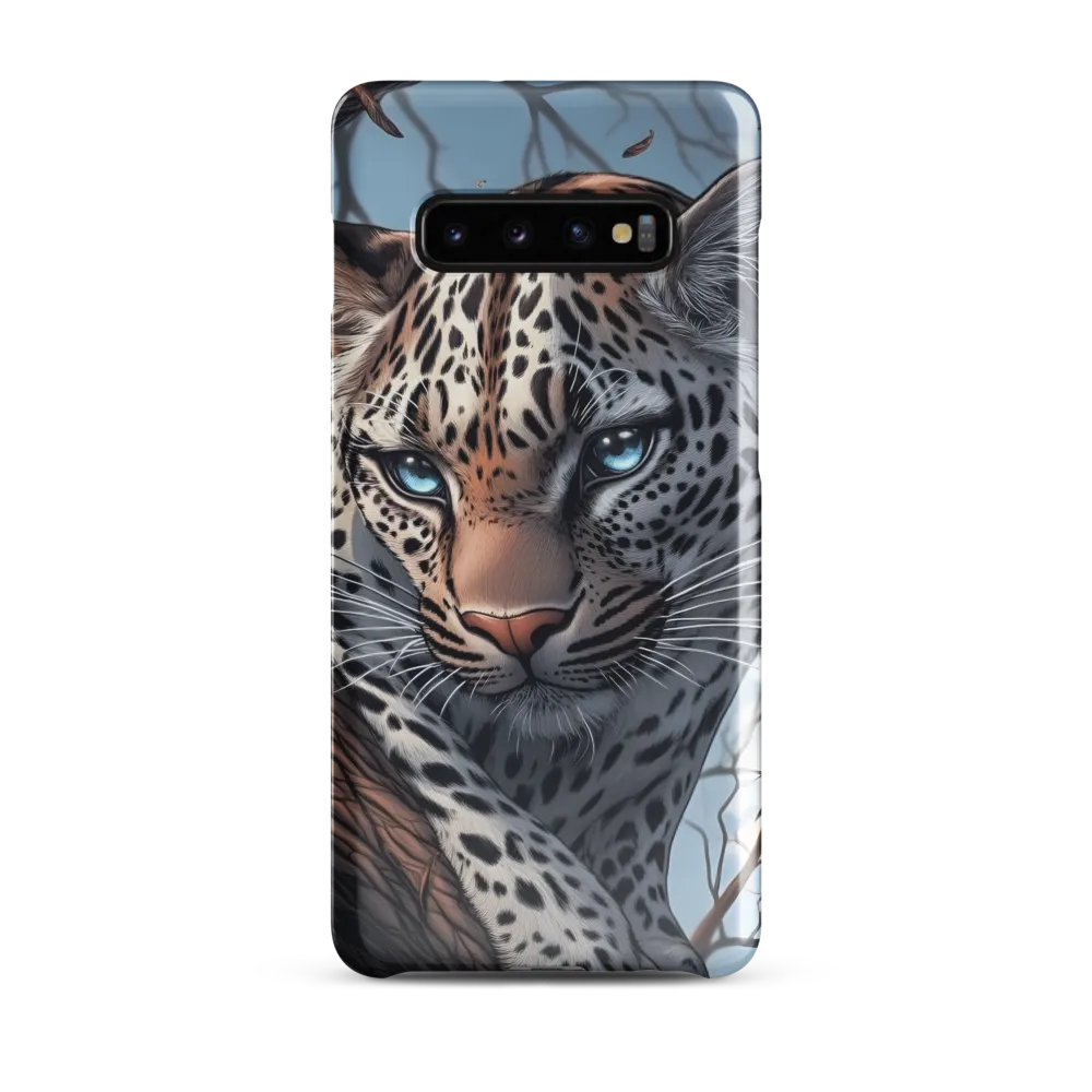 Silent Vigil: The Enigmatic Leopard | Phone Case |  S10 Plus | Snap Case | Glossy