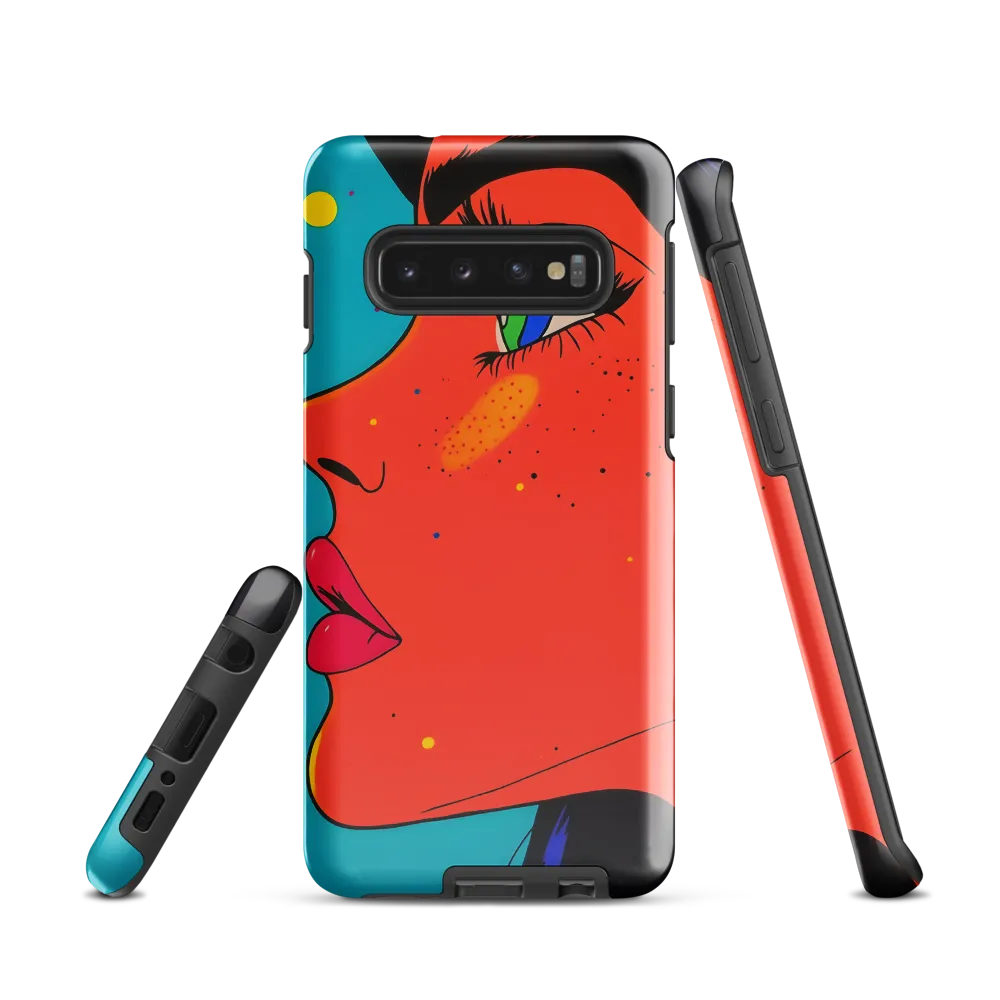 Vibrant Feminine Profile in Pop Art