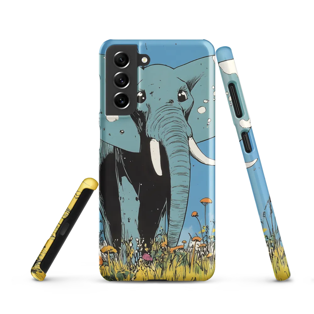 Whimsical Blue Elephant in Bloom