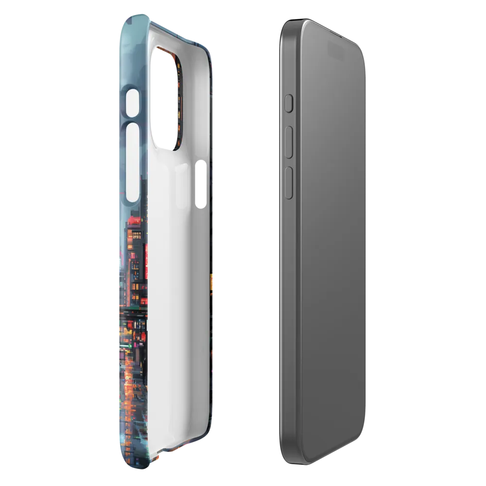 Neon Dreams: A Pixelated Urban Night | Phone Case |  15 Pro Max | Snap Case | Glossy