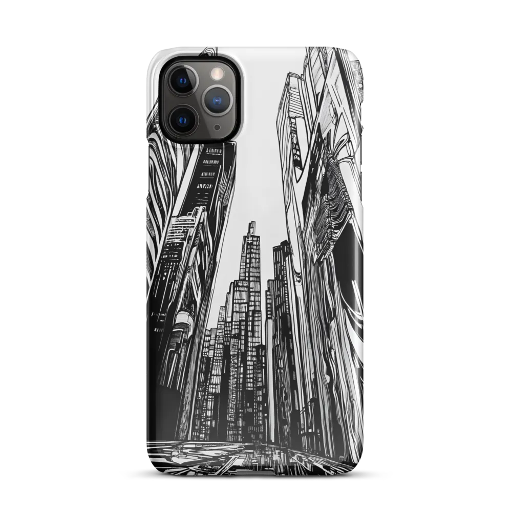 Urban Echoes: A Line Art Journey | Phone Case |  11 Pro Max | Snap Case | Glossy