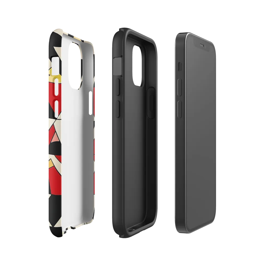 Dynamic Geometric Harmony | Phone Case |  12 mini | Tough Case | Matte