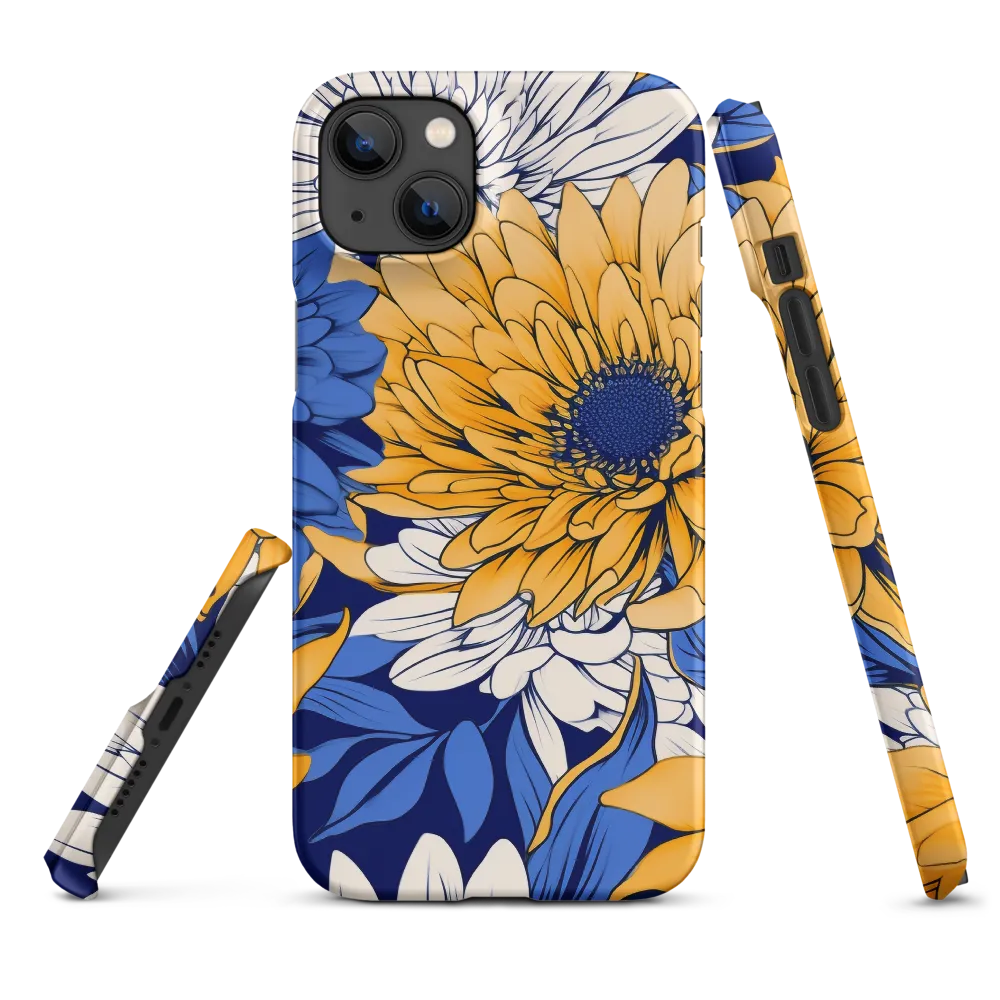 Floral Harmony in Blue and Yellow