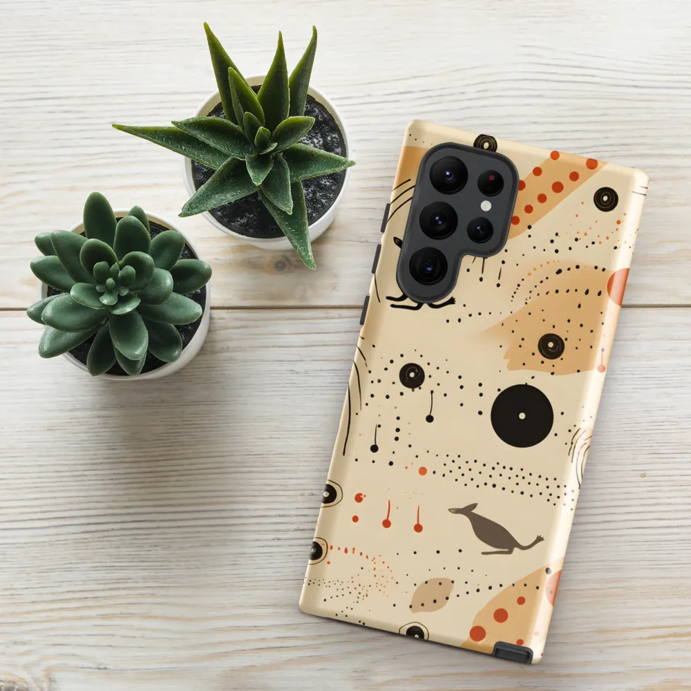 Playful Patterns in Earth Tones | Phone Case |  S22 Ultra | Tough Case | Glossy