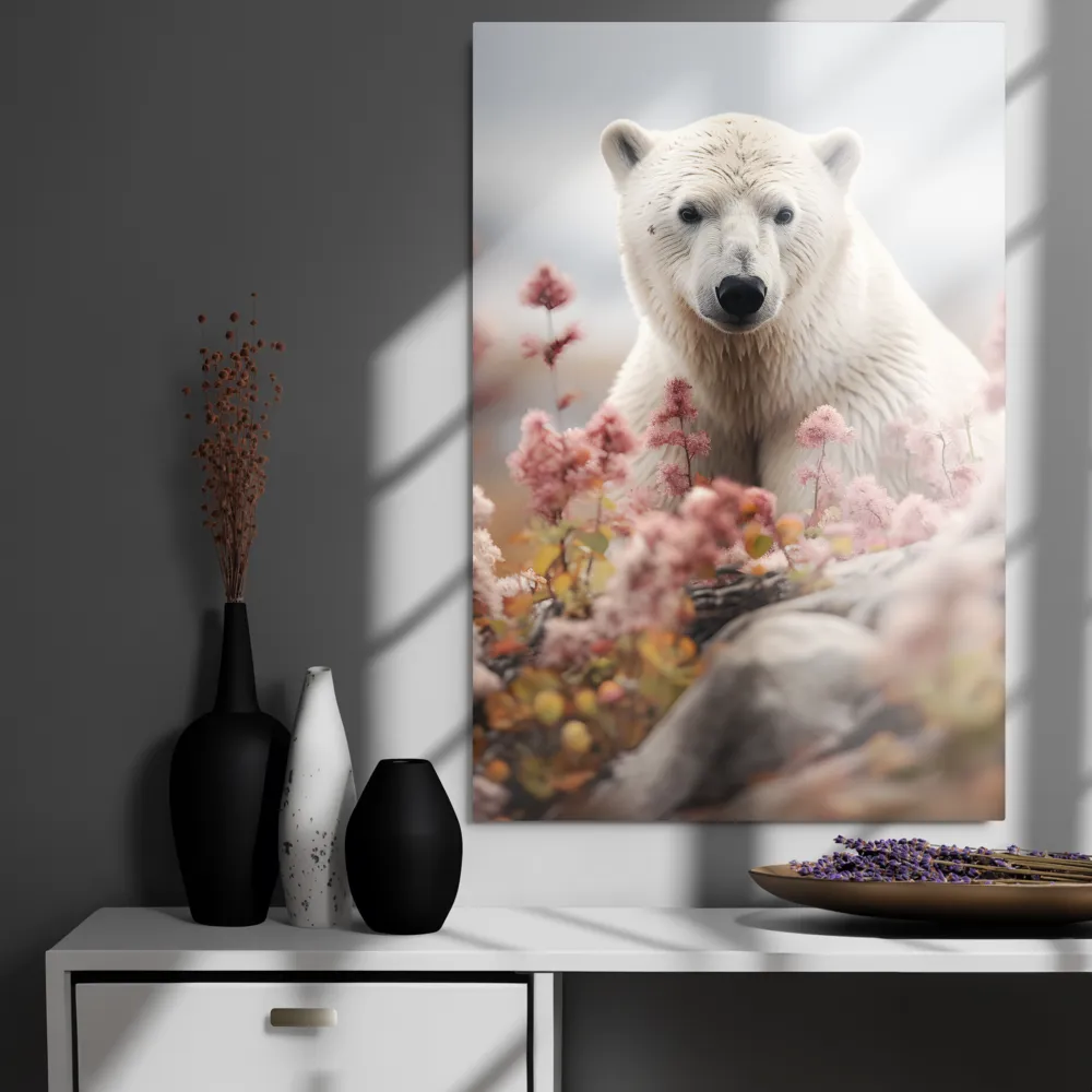 Curiosity Among Blooms: The Polar Bear