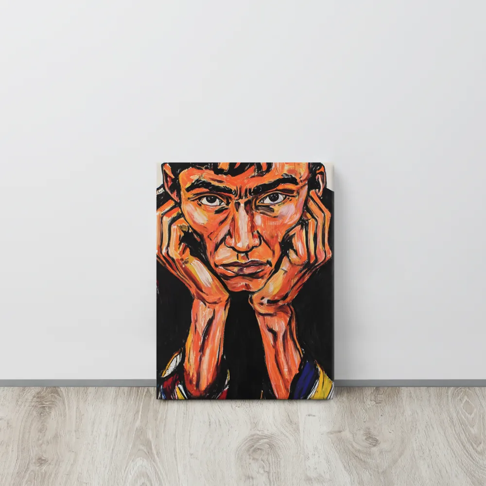Contemplative Intensity: An Expressionist Portrait