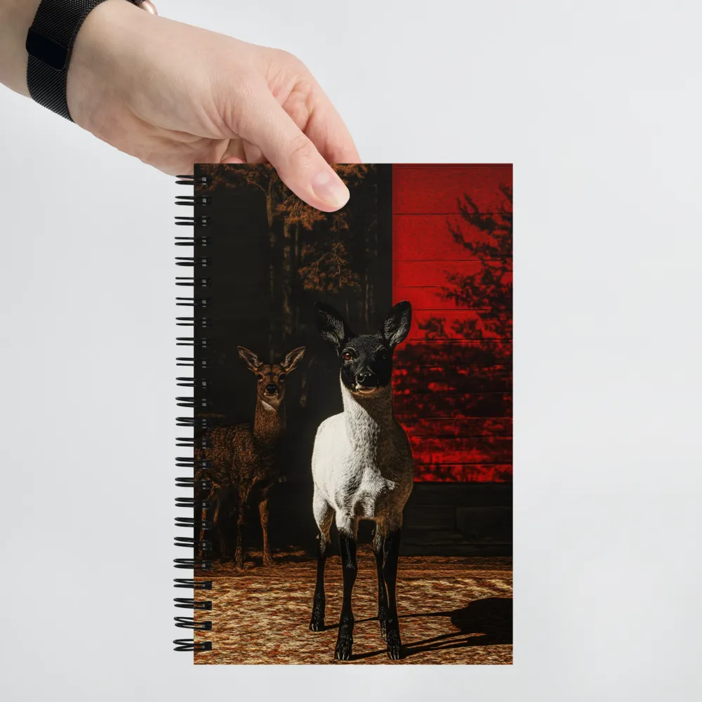 Reflections of Nature: A Deer Encounter | Spiral Notebook