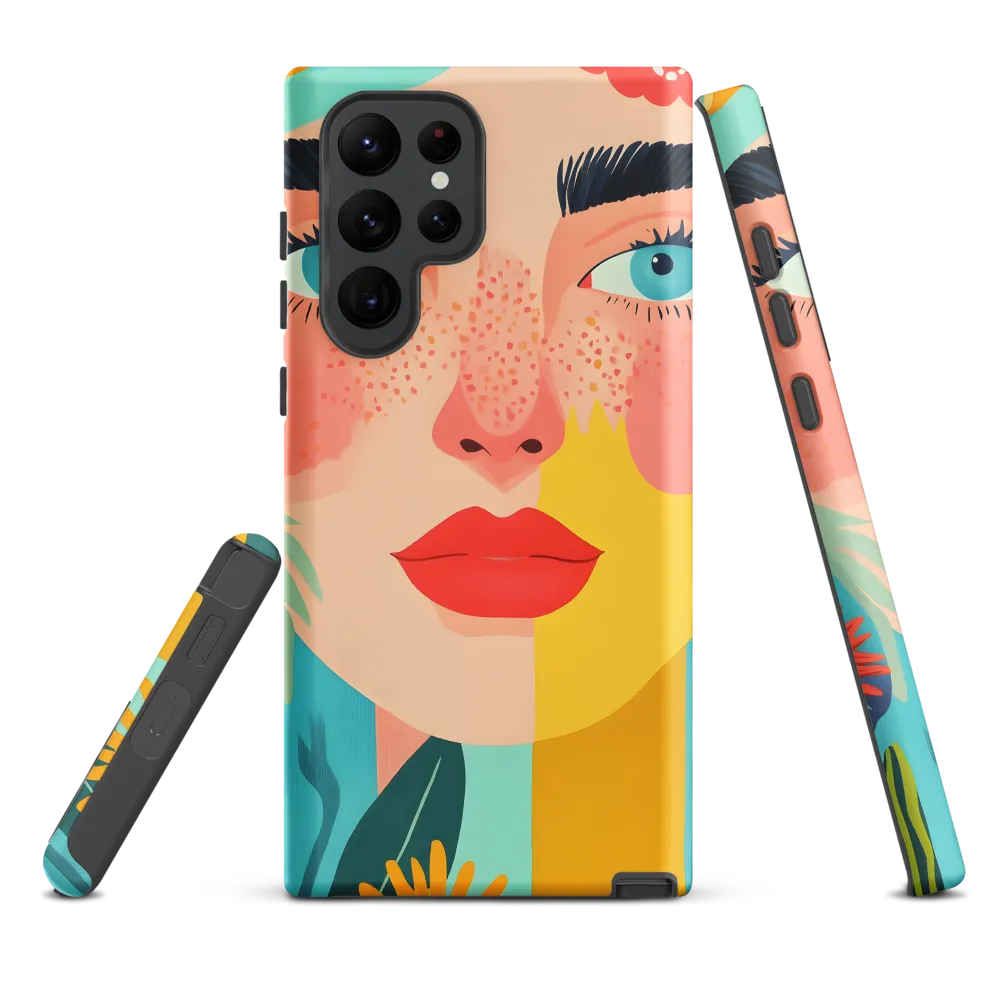 Floral Serenity: A Modern Portrait