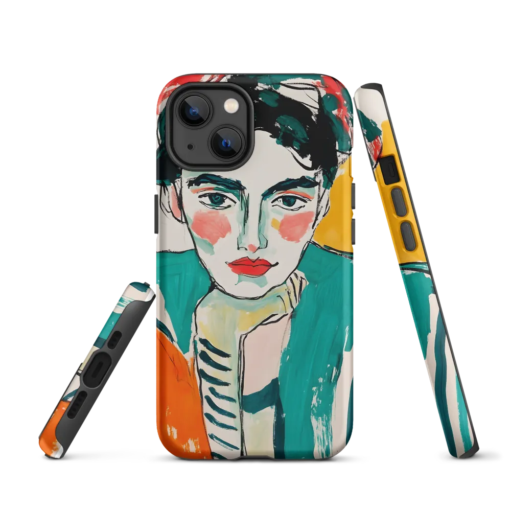 Contemplative Portrait in Bold Hues