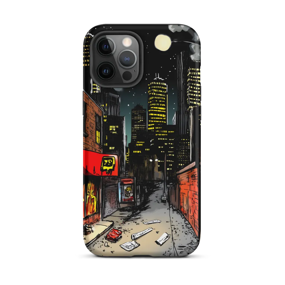 Nocturnal Cityscape: The Hidden Alley | Phone Case |  12 Pro Max | Tough Case | Matte