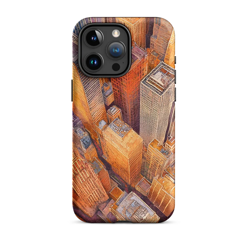 Urban Symphony in Orange and Purple