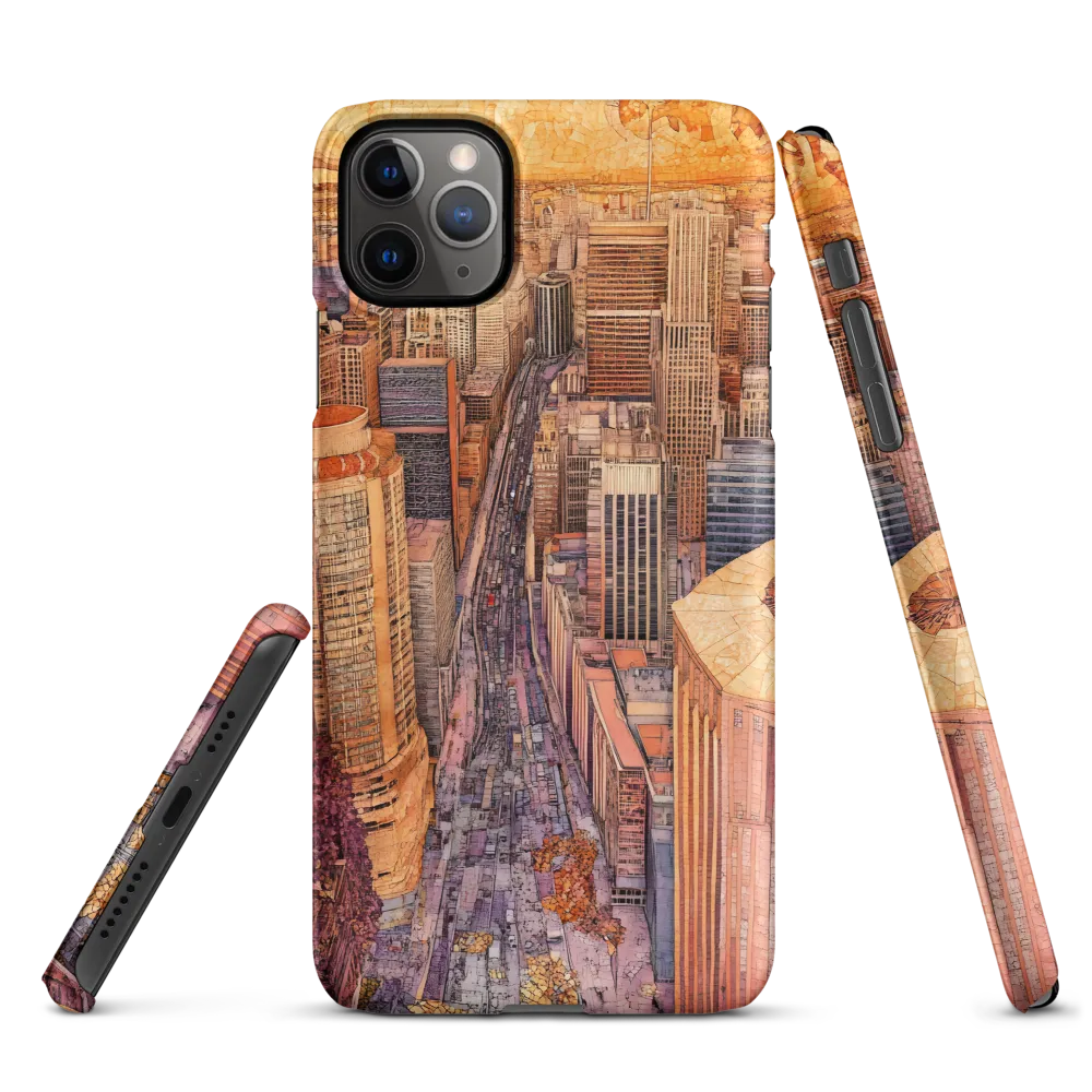 Mosaic Cityscape at Dusk