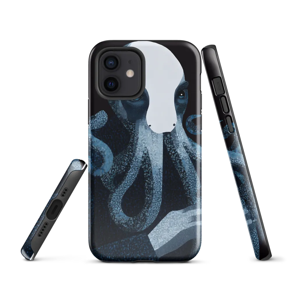 Octopoid Portrait in Blue and White