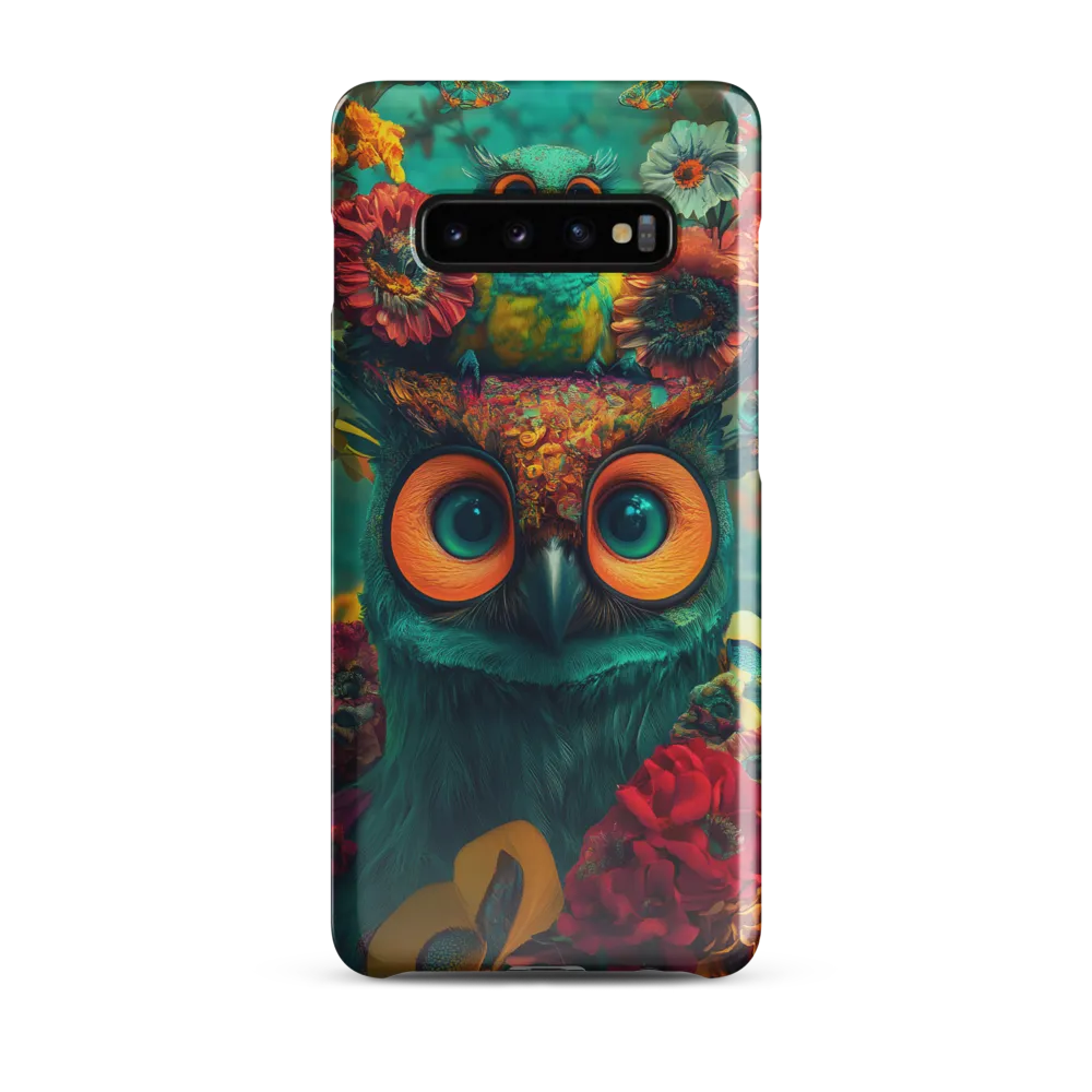 Majestic Harmony: The Floral Owl | Phone Case |  S10 Plus | Snap Case | Glossy