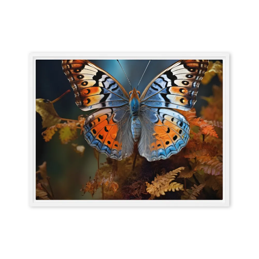 Harmony in Color: The Butterfly | Canvas with White Frame | 18″×24″