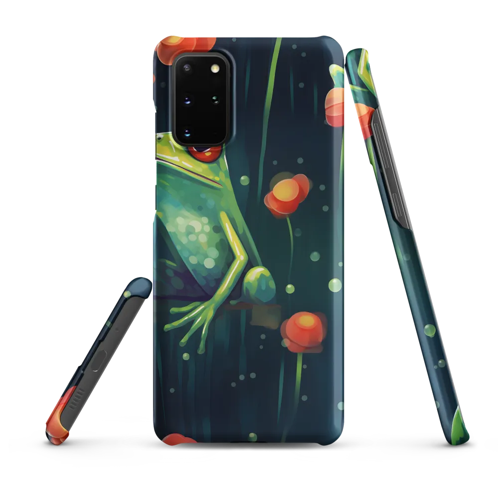 Playful Frogs in a Lush Pond
