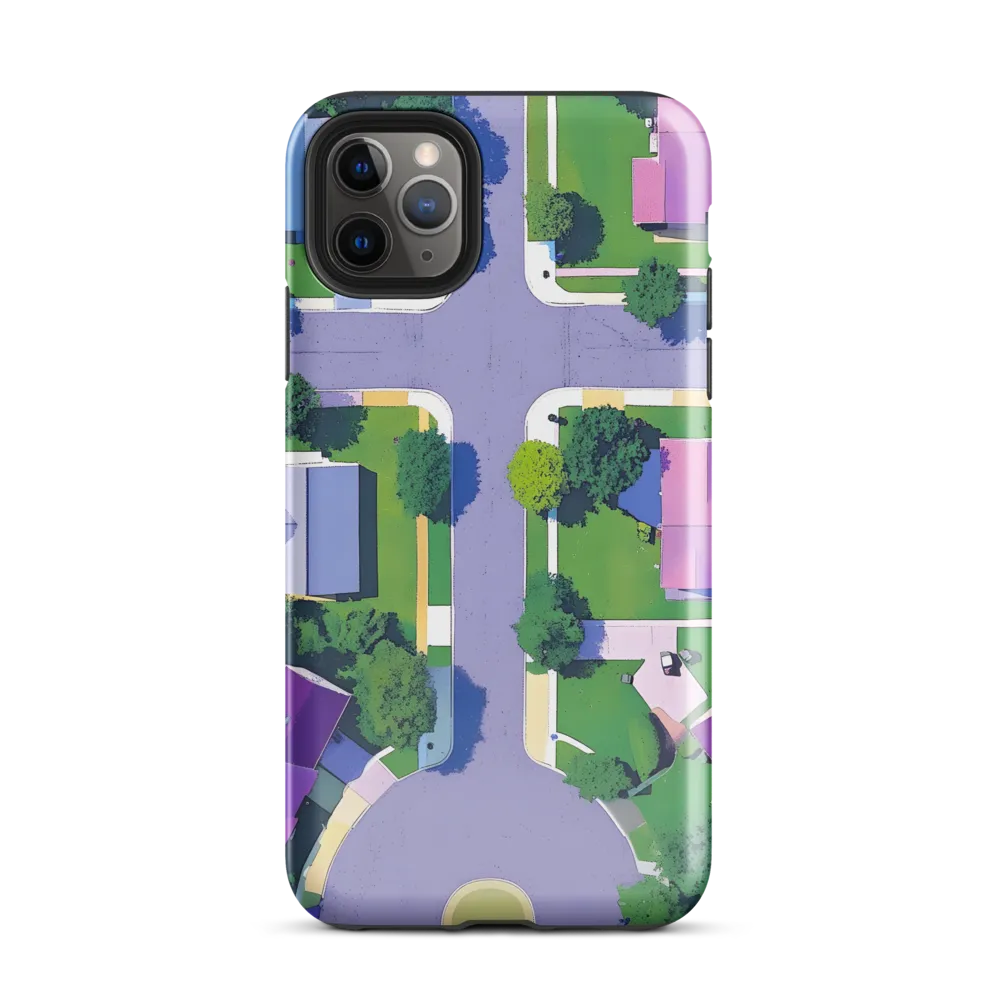 Aerial Harmony: Suburban Crossroads | Phone Case |  11 Pro Max | Tough Case | Glossy