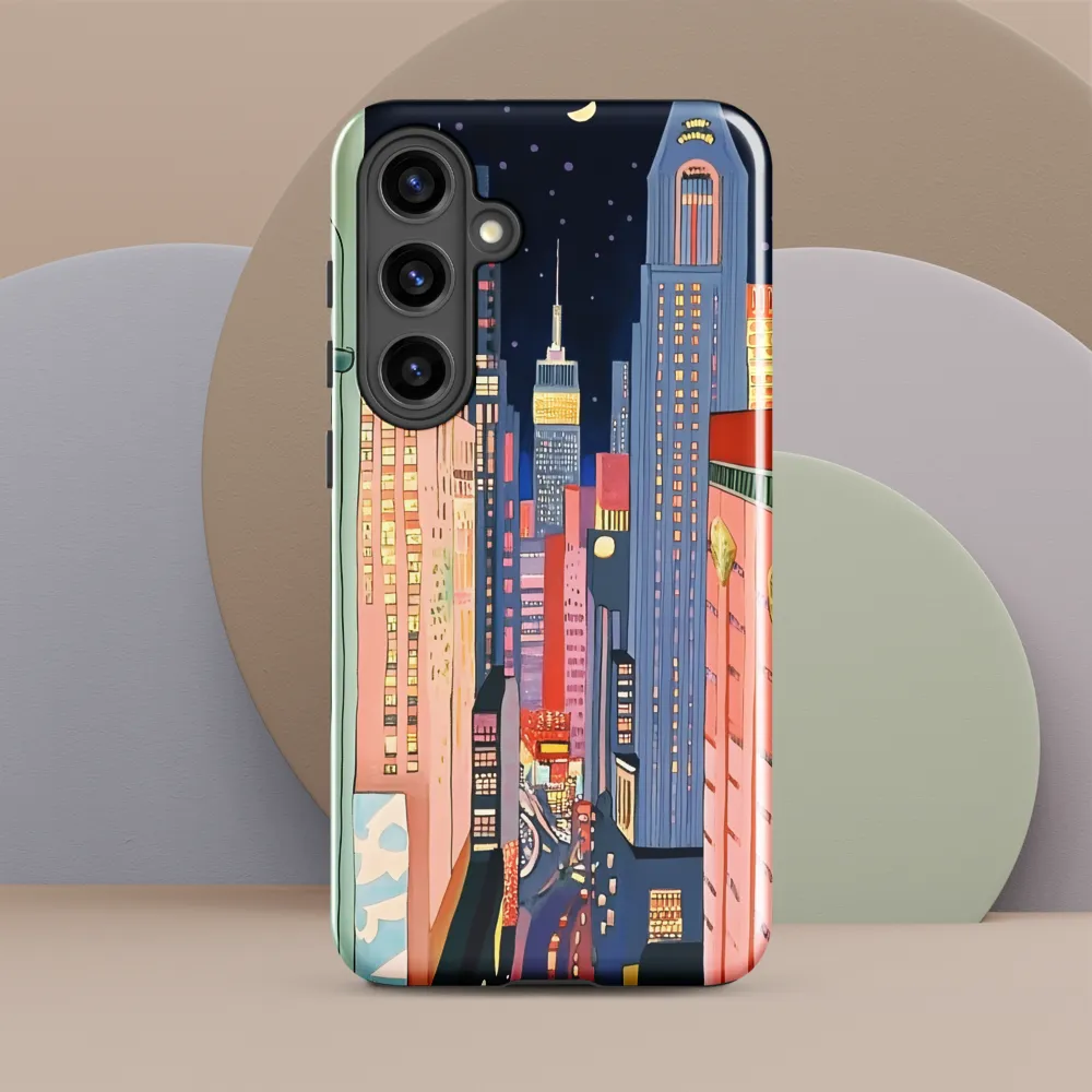 Urban Dreamscape: A Pop Art Night | Phone Case |  S24 Plus | Tough Case | Glossy