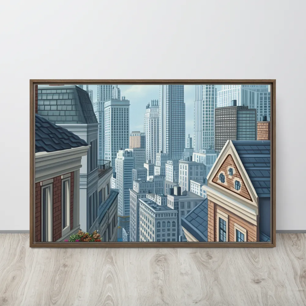 Urban Symphony | Canvas with Brown Frame | 24″×36″
