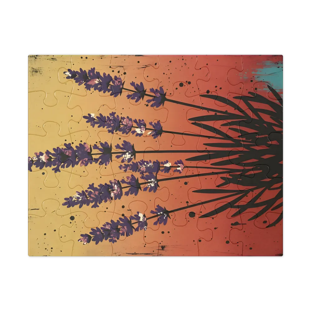 Lavender Silhouette 
 Jigsaw Puzzle in Tin Box