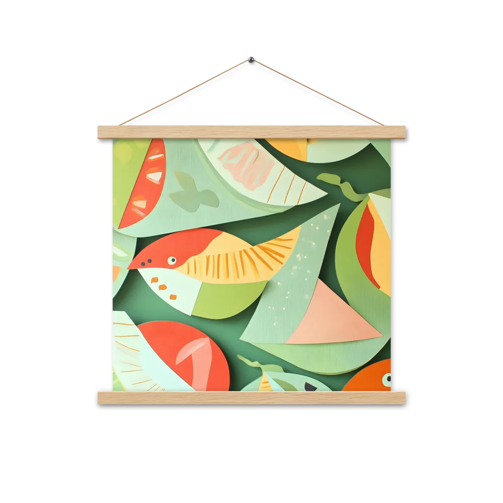 Nature's Palette | Poster With Oak Wood Hanger | 18″×18″
