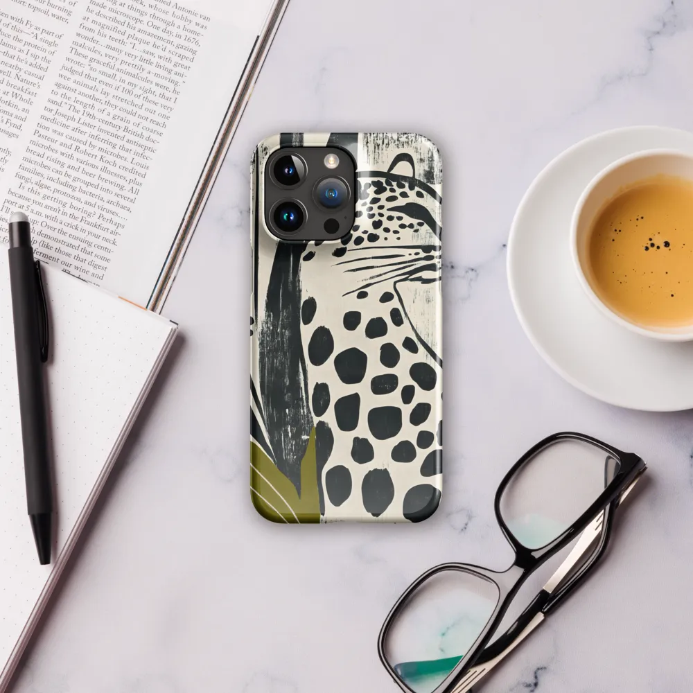 Leopard in Silhouette: A Modern Appeal | Phone Case |  15 Pro Max | Snap Case | Glossy