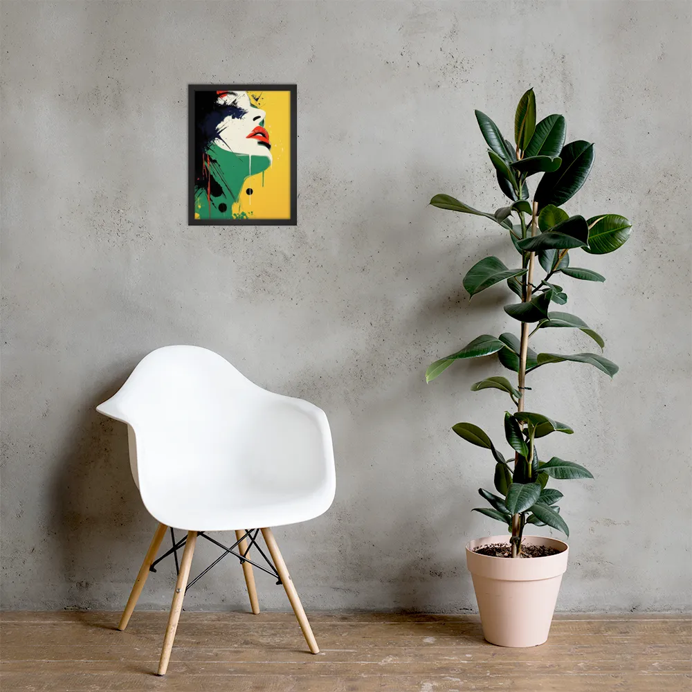 Bold Reflections: A Pop Art Portrait | Poster with Black Frame | 12″×16″