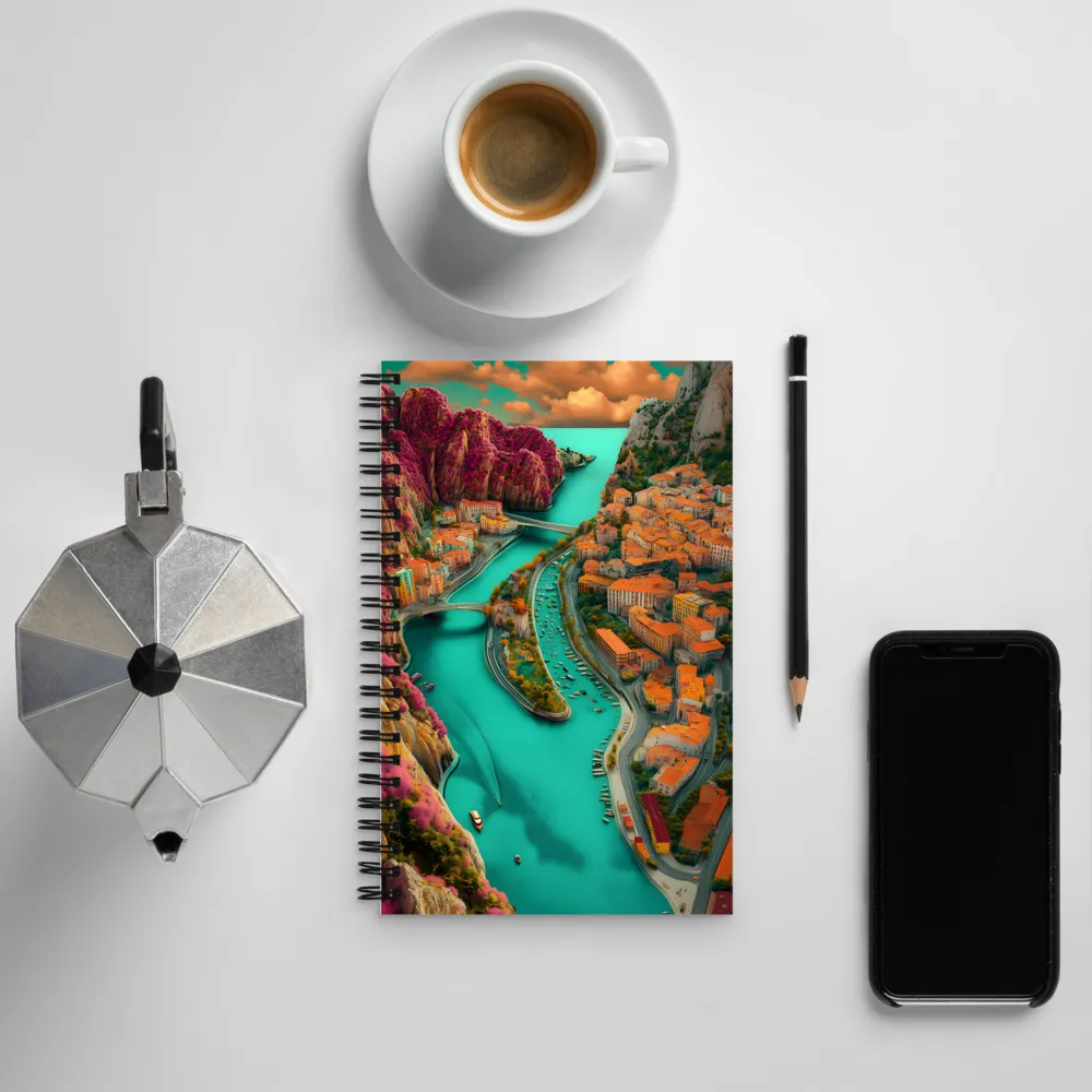 Harmonies of Color: A Surreal Landscape | Spiral Notebook