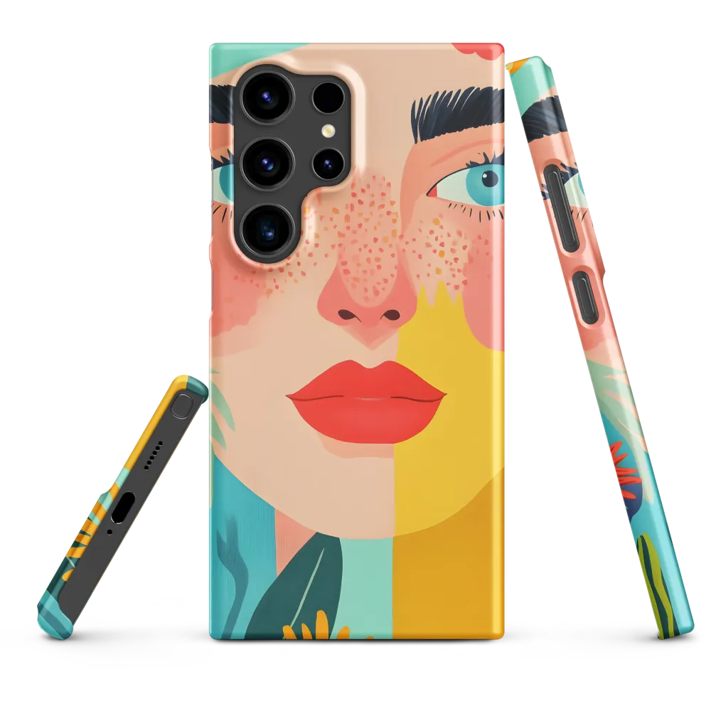 Floral Serenity: A Modern Portrait