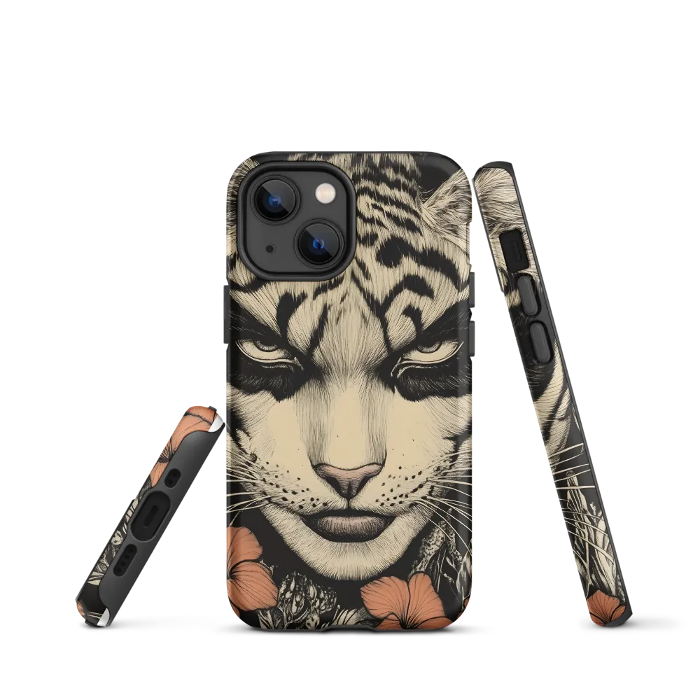 Feline Majesty: The Human-Leopard Connection | Phone Case |  13 mini | Tough Case | Matte