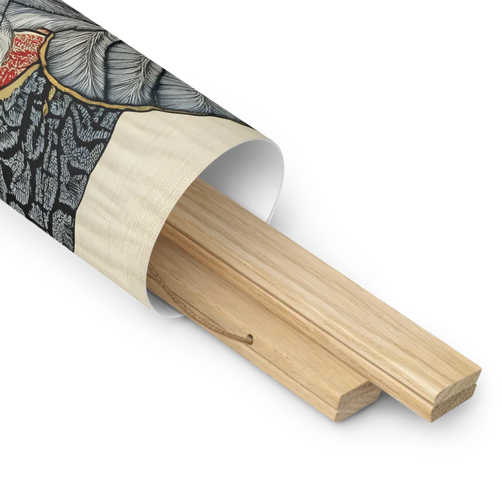 Majesty of the Elephant | Poster With Oak Wood Hanger | 16″×16″