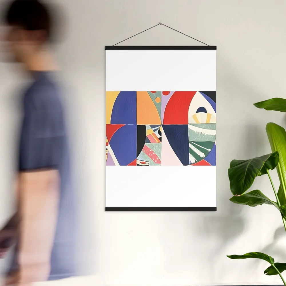 Dynamic Mosaic Symmetry | Poster With Black Wood Hanger | 24″×36″