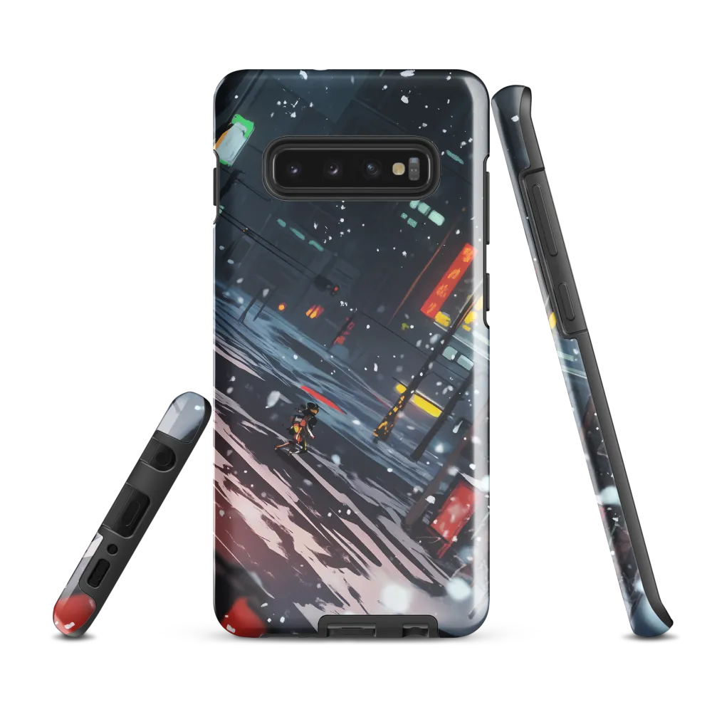 Solitude in the Neon Snow | Phone Case |  S10 Plus | Tough Case | Glossy