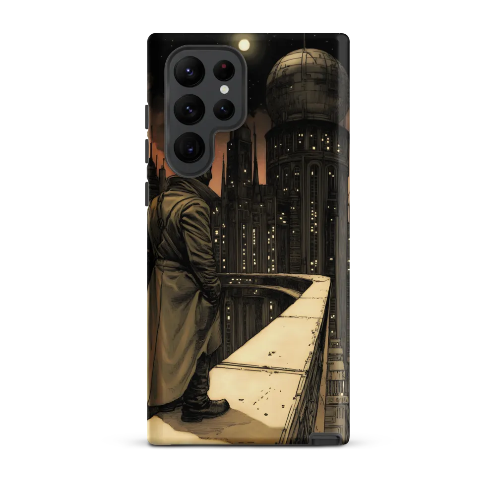 A Contemplative Gaze Over the Futuristic Metropolis