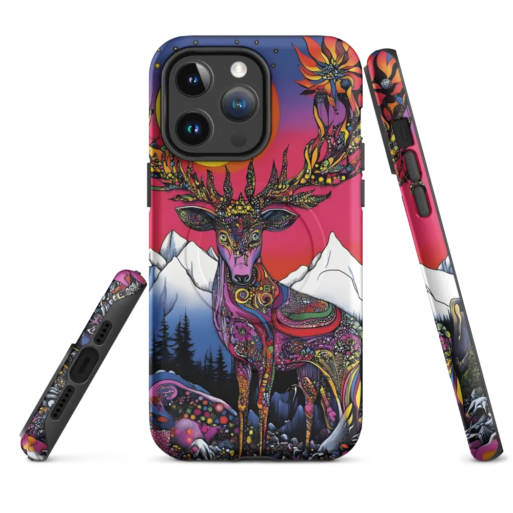 Mystical Majesty of the Psychedelic Deer | Phone Case |  14 Pro Max | MagSafe® Tough Case | Matte