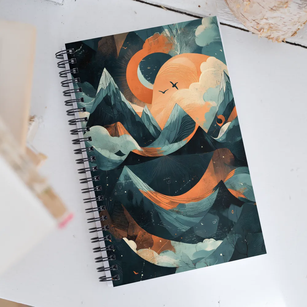 Twilight Over the Peaks | Spiral Notebook