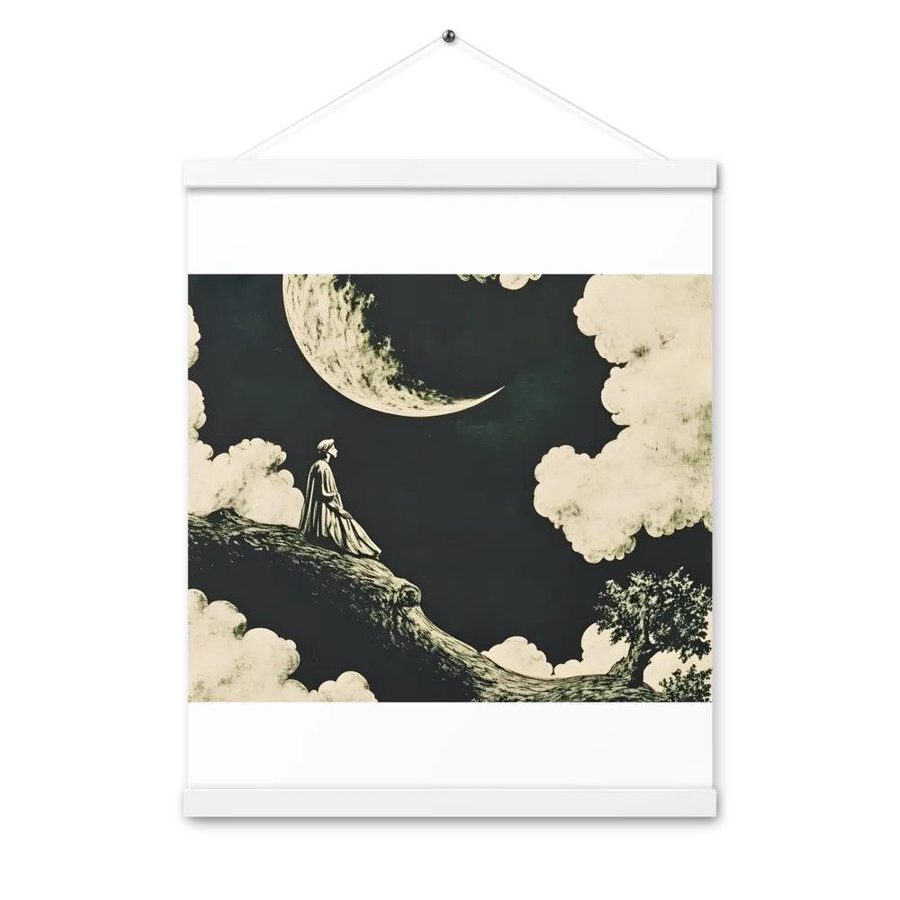 Whispers of the Moon | Poster With White Wood Hanger | 16″×20″