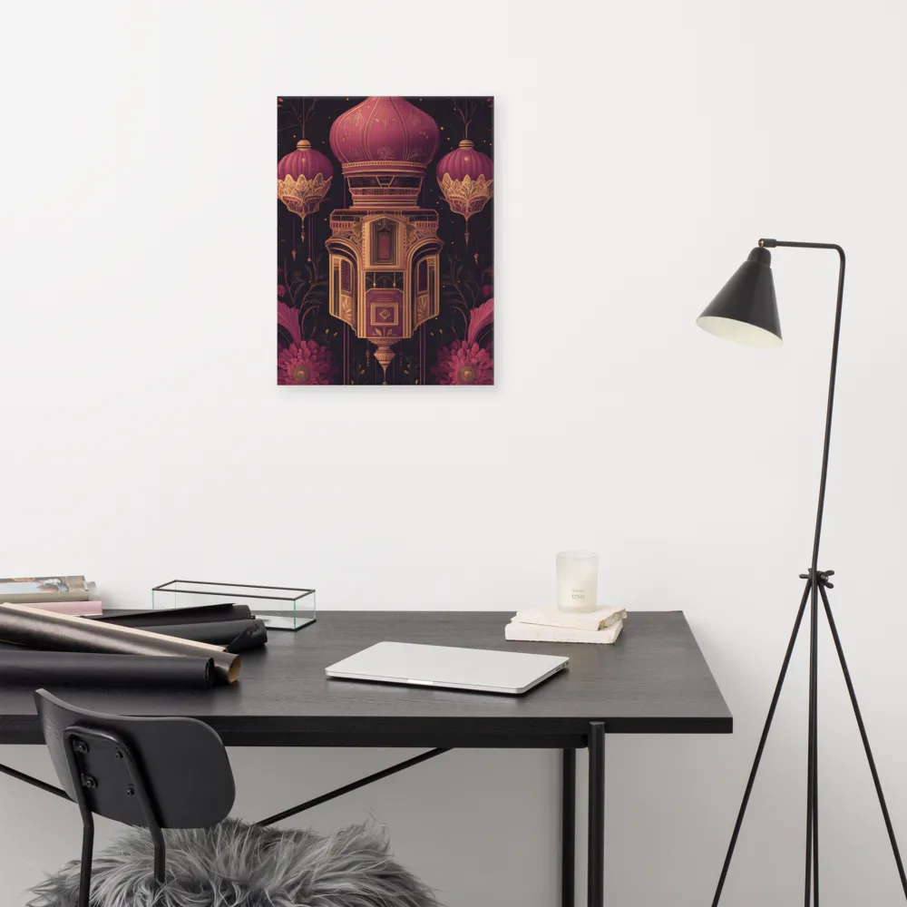 Ornate Harmony: A Digital Floral Architecture | Canvas | 18″×24″