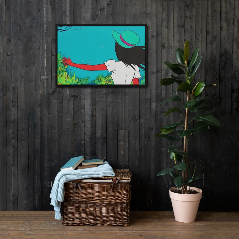 Whimsical Encounter | Canvas with Black Frame | 20″×30″