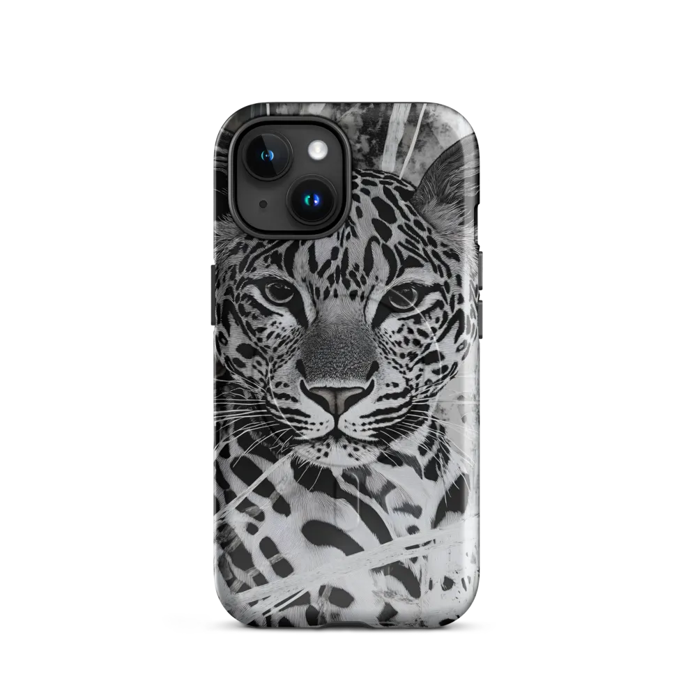 Majestic Gaze: The Leopard's Portrait | Phone Case |  15 | MagSafe® Tough Case | Glossy