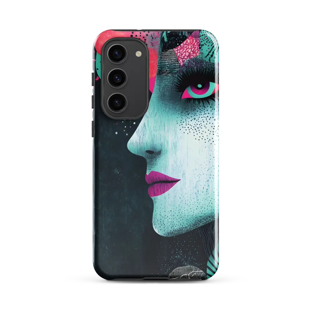 Mystical Beauty in Blue and Pink | Phone Case |  S23 Plus | Tough Case | Glossy