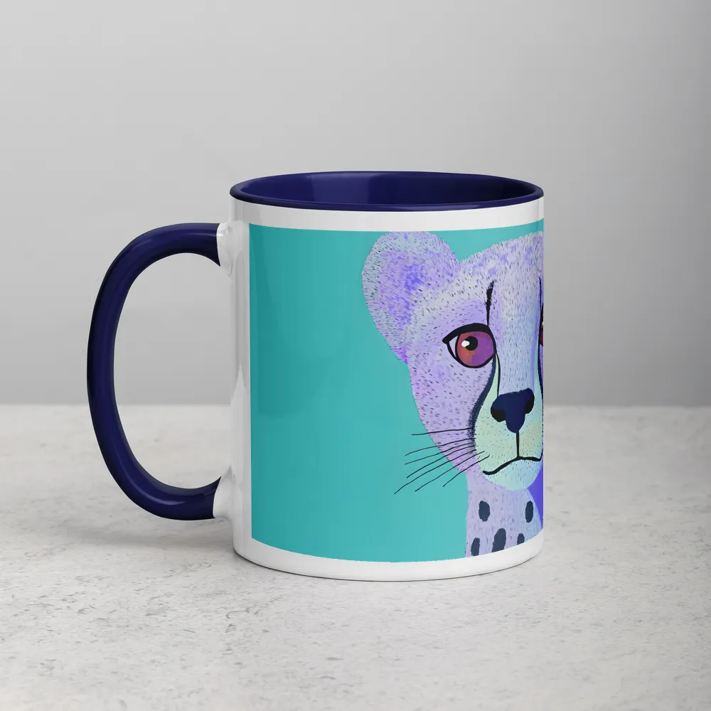 Lavender Cheetah on Turquoise