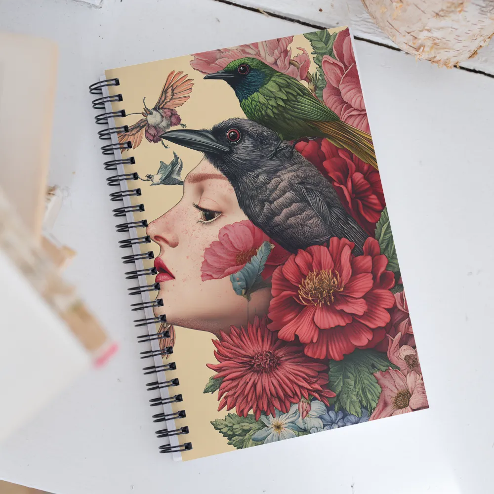 Harmony in Nature: The Floral Muse | Spiral Notebook