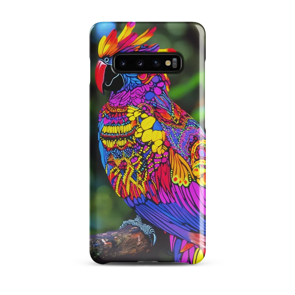 Vibrant Psychedelic Parrot | Phone Case |  S10 Plus | Snap Case | Glossy