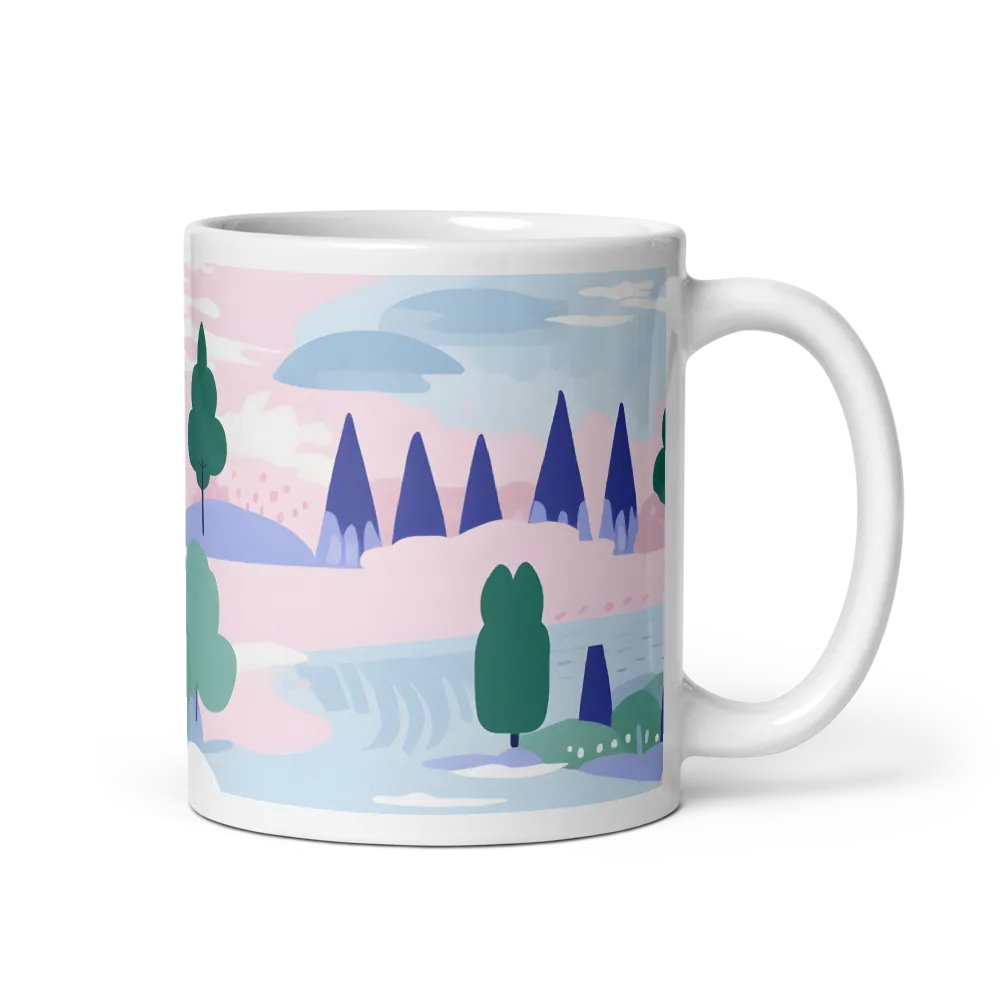 Whimsical Reflections: A Journey Through Landscapes | Mug with White inside | 11 oz