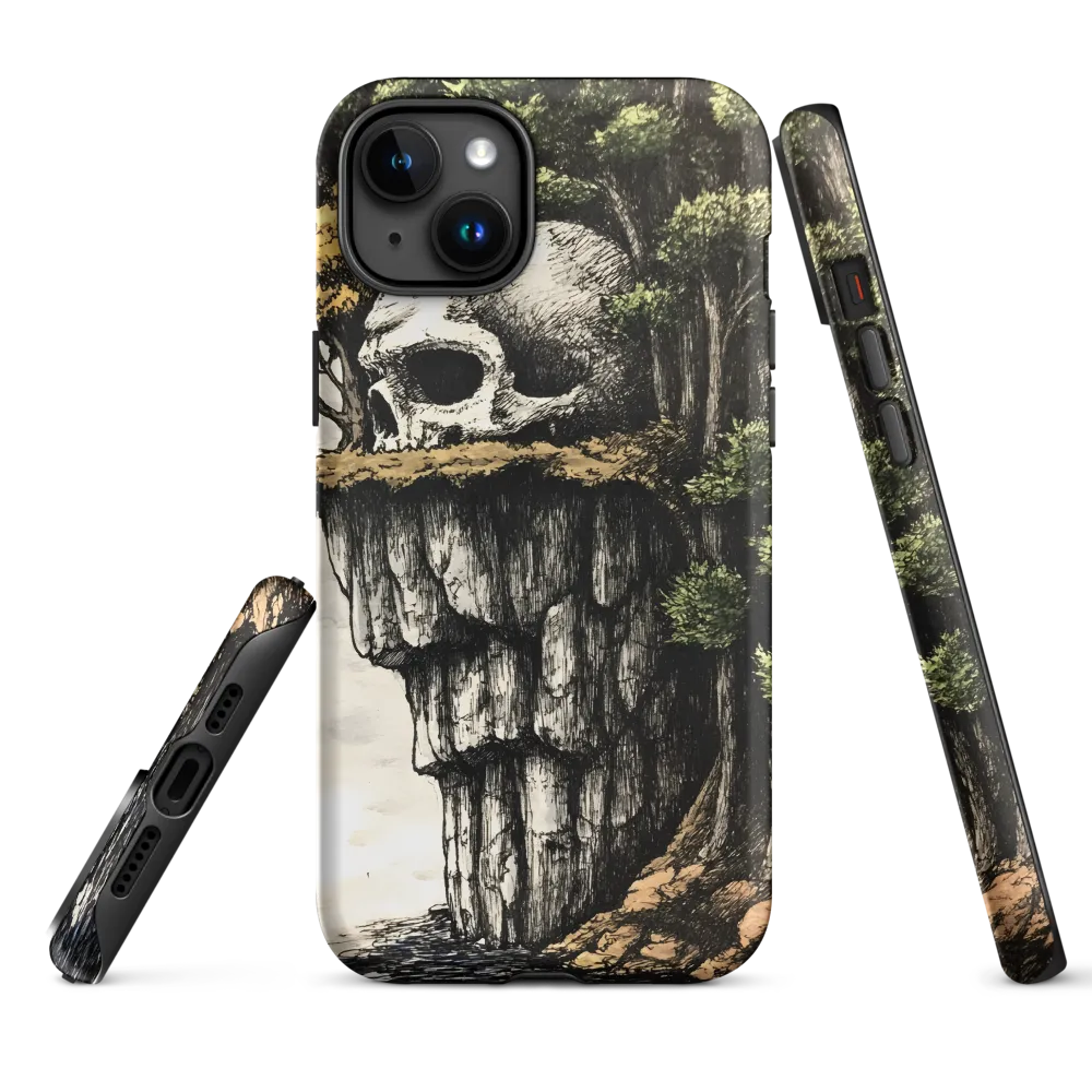 The Whispering Skull: A Surreal Encounter with Nature | Phone Case |  15 Plus | Tough Case | Matte