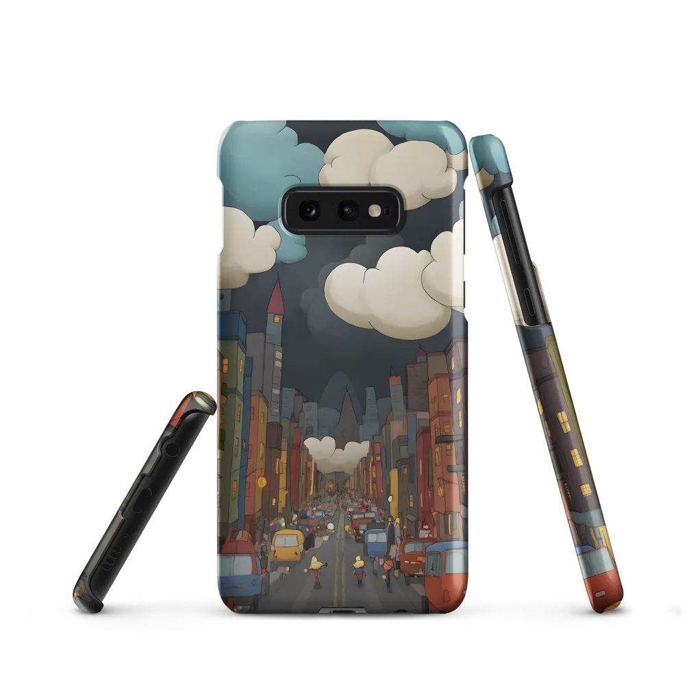 Urban Symphony: A City Awakens at Dusk | Phone Case |  S10e | Snap Case | Matte
