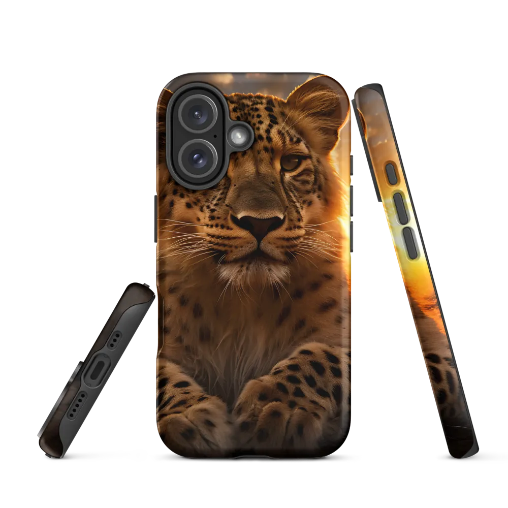 Regal Presence: The Leopard at Sunset | Phone Case |  16 | Tough Case | Matte