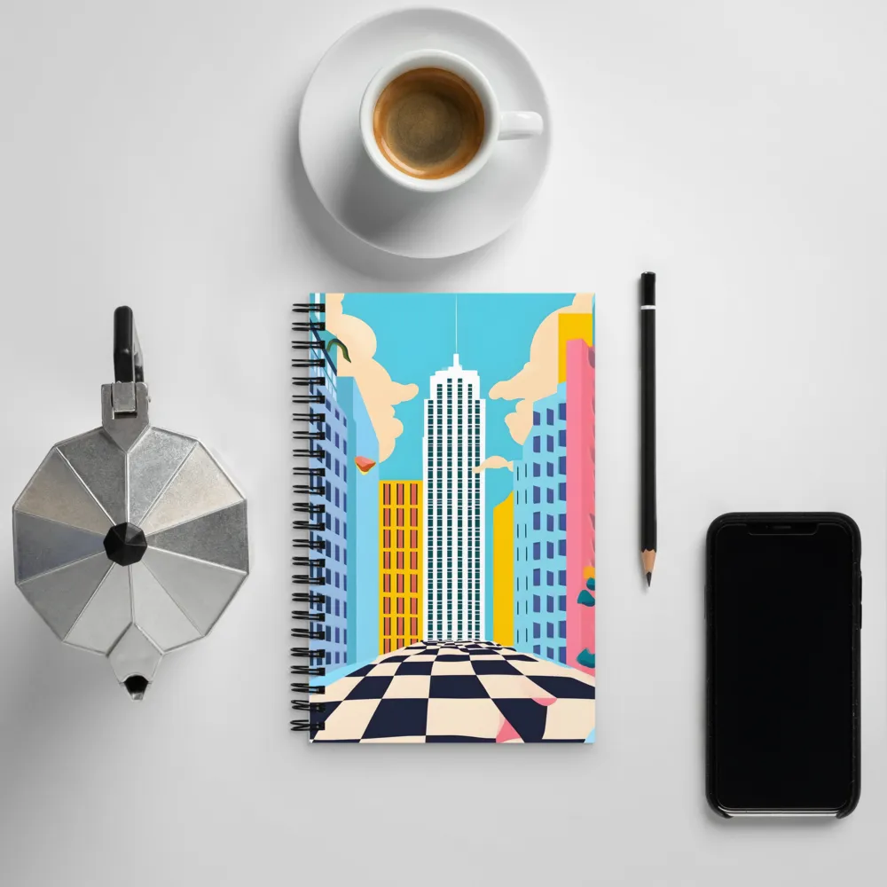 Vibrant Urban Dreamscape | Spiral Notebook