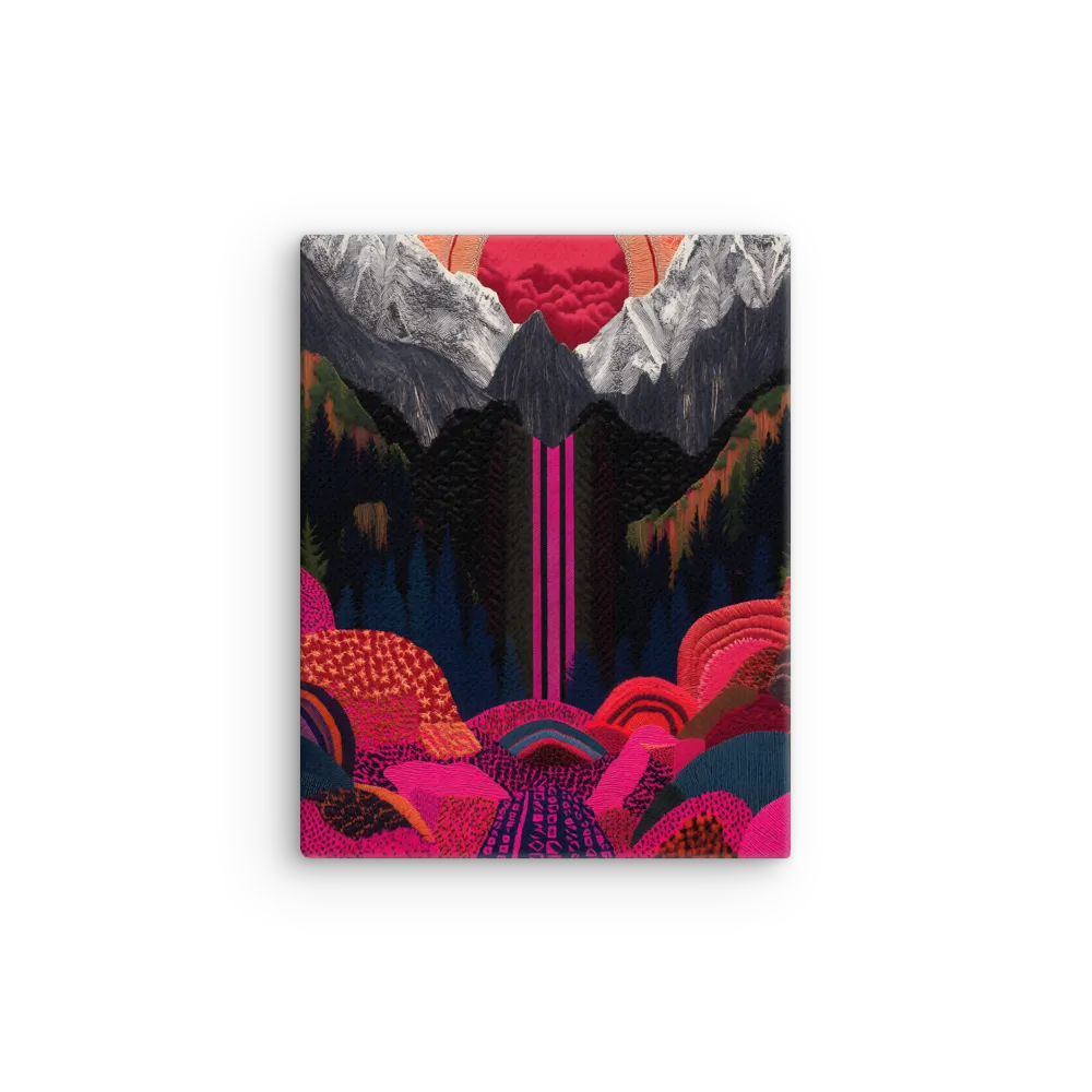 Ethereal Cascade: A Surreal Landscape | Thin Canvas | 11″×14″